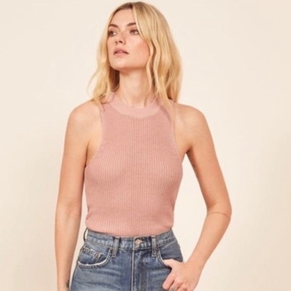 Reformation Tops - Reformation Lilac Knit Top Blush Pink